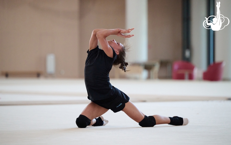 Арина Ковшова во время восстановительных сборов в Академии