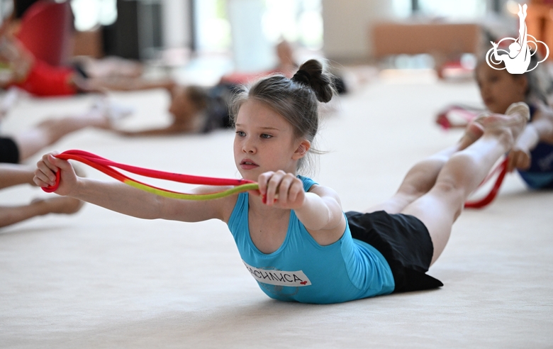 Гимнастка из «Амурского тигра»» во время занятия