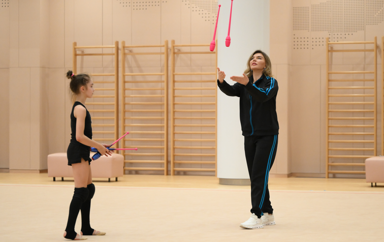 25 марта 2025 года. Олимпийская чемпионка Алина Кабаева во время тренировки в Академии