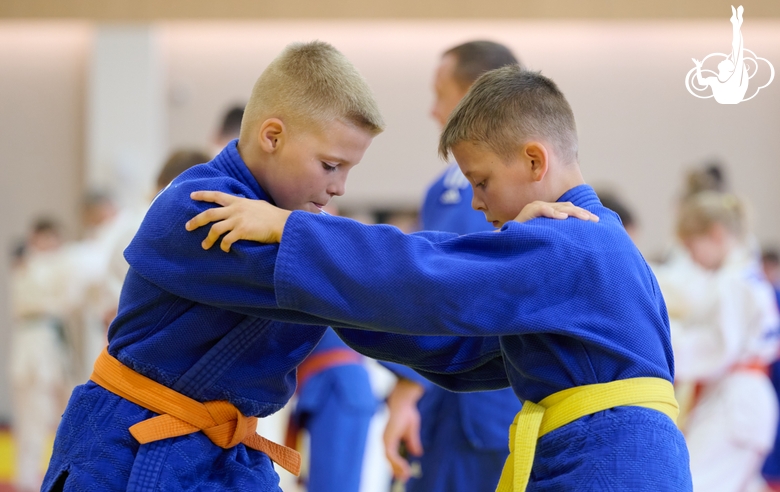 Юные участники фестиваля дзюдо