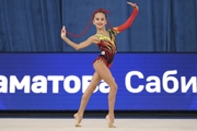 Сабина Саматова во время упражнения со скакалкой в Академии единоборств