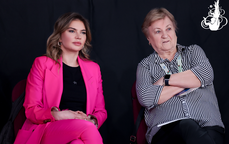 Олимпийская чемпионка Алина Кабаева и заслуженный тренер России Вера Штельбаумс