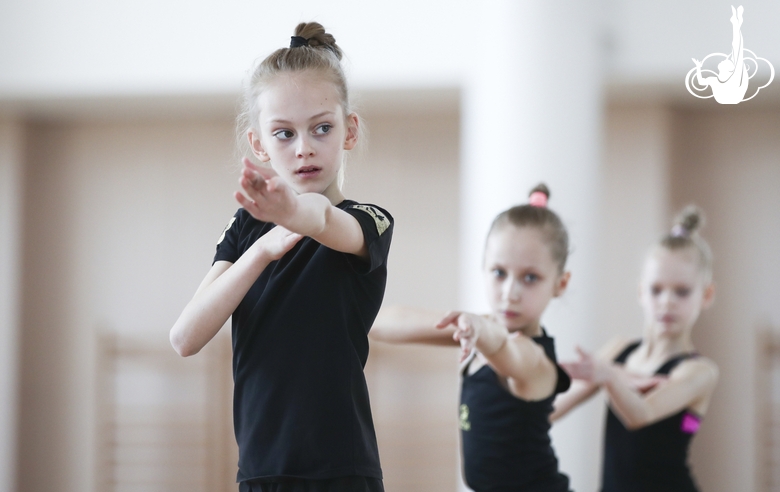 Тренировочное занятие в Академии во время сборов