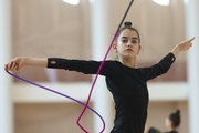 Анна Вакуленко во время упражнения со скакалкой