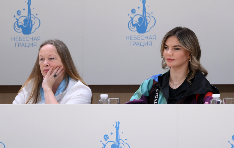 23 марта 2025 года. Олимпийская чемпионка Алина Кабаева вместе с заслуженным тренером России Ирины Чернышковой