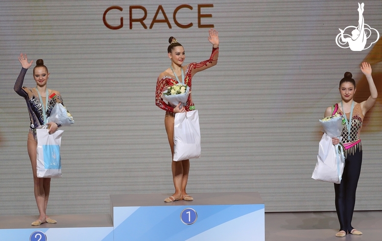 На церемонии награждения турнира «Небесная грация» исполнен гимн России