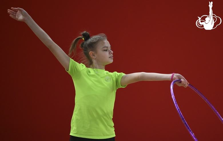 Гимнастка из Белгорода во время тренировки в Академии единоборств