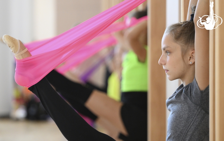 Химена Домингез во время тренировки