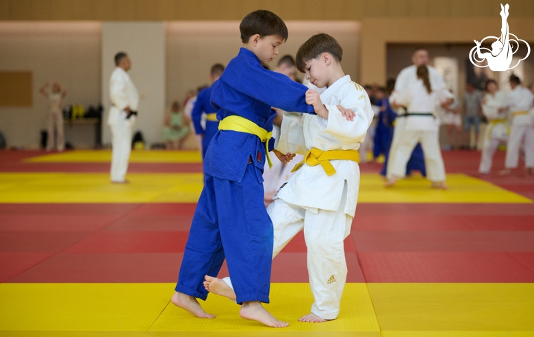 Юные участники фестиваля дзюдо
