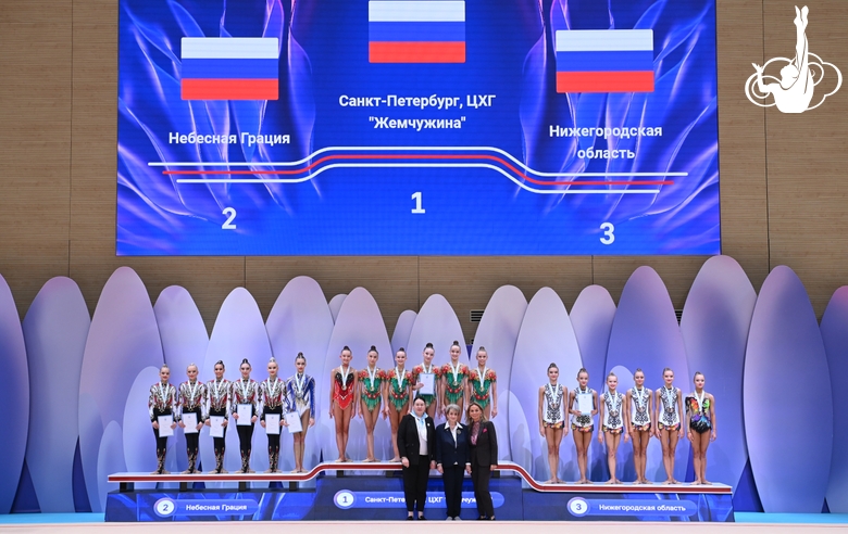 Церемония награждения на всероссийском турнире «Кубок "Небесная грация"»