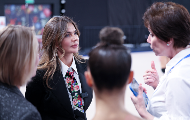 22 августа 2025 года. Олимпийская чемпионка Алина Кабаева на «Кубке сильнейших спортсменов Российской Федерации и Республики Беларусь»