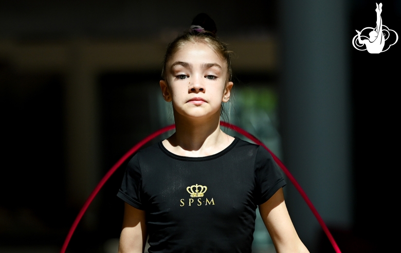 Ксения Савинова во время тренировки