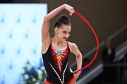 Мария Борисова во время выполнения упражнения со скакалкой на всероссийском турнире «Кубок "Небесная грация"»