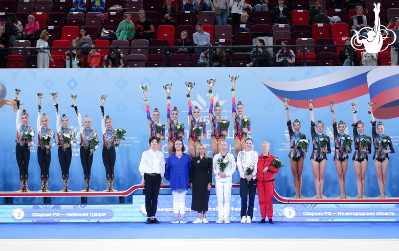 Команды-призеры финала с булавами среди юниорок