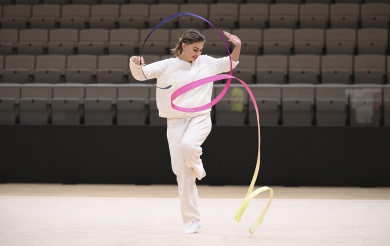 8 ноября 2024. Олимпийская чемпионка Алина Кабаева во время тренировки в Академии