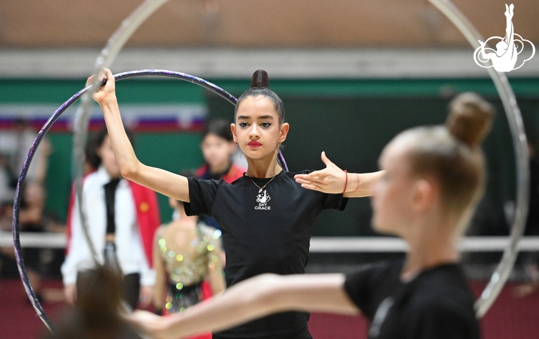 Анна Вакуленко на разминке перед выступлением