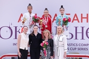 Лучшие гимнастки второго этапа «Кубка сильнейших» по программе юниорок в финале с обручем